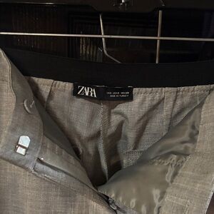 Zara Light Gray Slacks with stripes down the sides 2 pairs